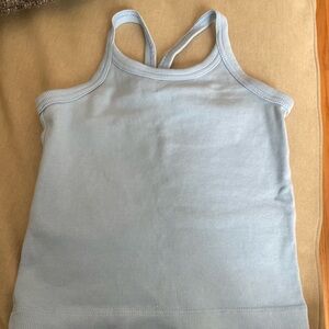 Zara Sky Blue Ribbed Top